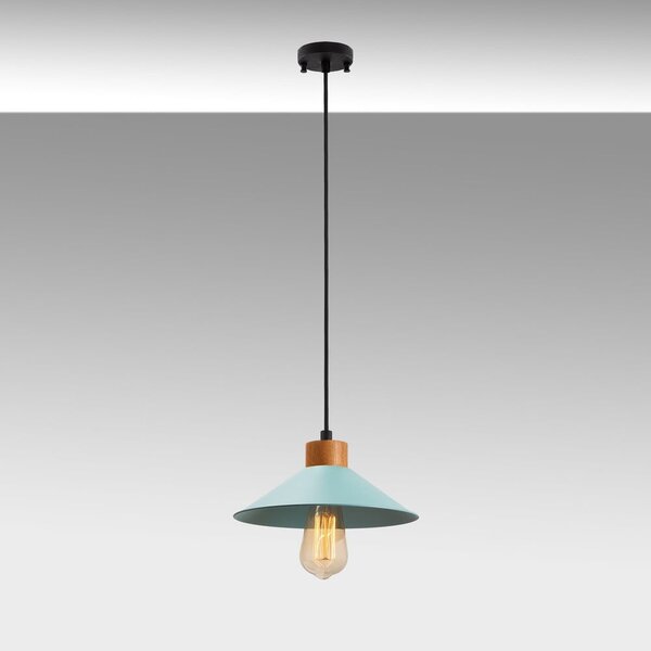 Tirkizna/u prirodnoj boji viseća svjetiljka s metalnim sjenilom ø 24 cm Manavgat – Opviq lights