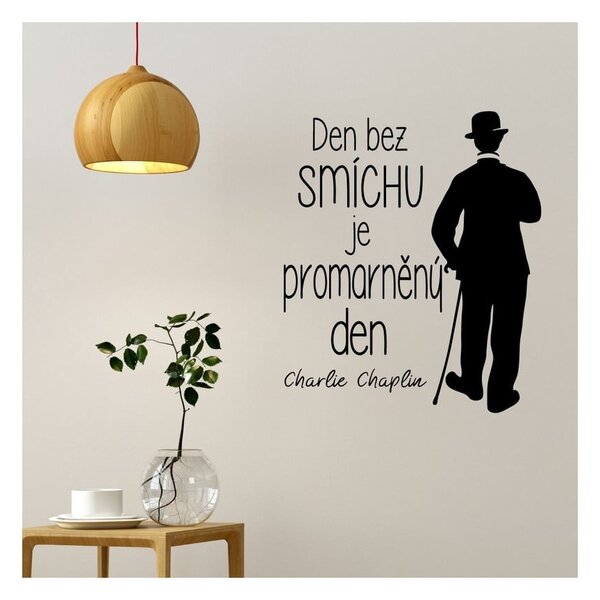 Zidna samoljepljiva naljepnica s citatom Ambiancea Charlieja Chaplina
