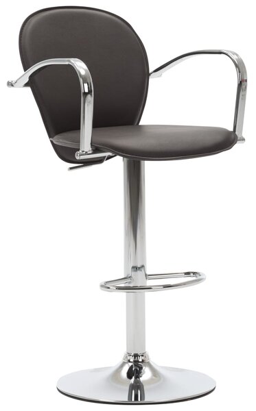 VidaXL Barski stolac s naslonom za ruke smeđi od umjetne kože