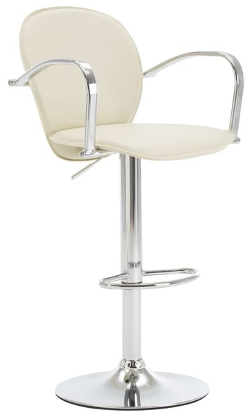 VidaXL Barski stolac s naslonom za ruke krem od umjetne kože