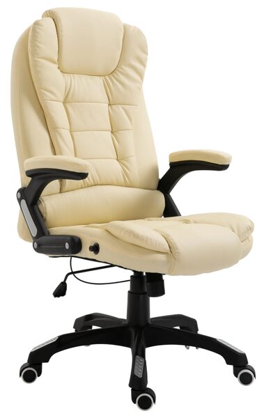 VidaXL Uredska stolica od umjetne kože krem
