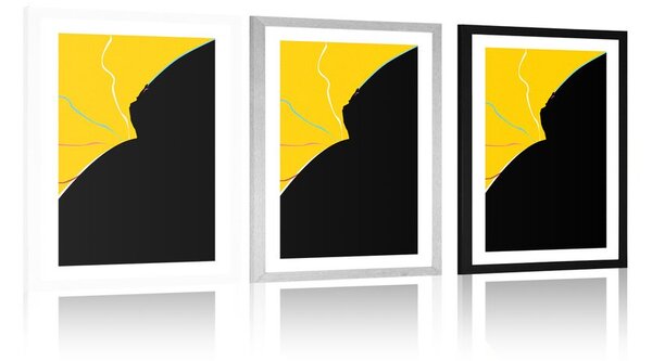 Plakat s paspartuom apstrakcija ženskog tijela