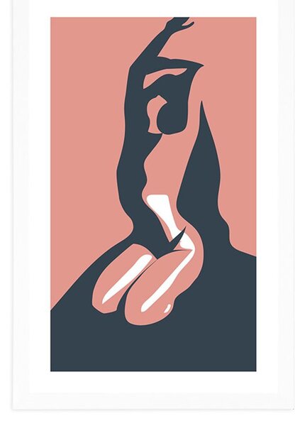 Plakat s paspartuom suptilnost ženskog tijela
