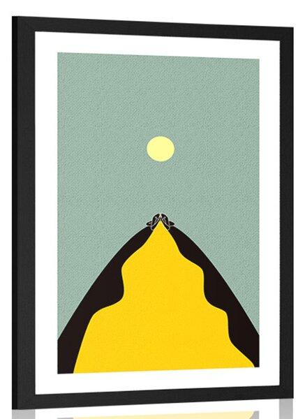 Plakat s paspartuom apstraktni vrh brda