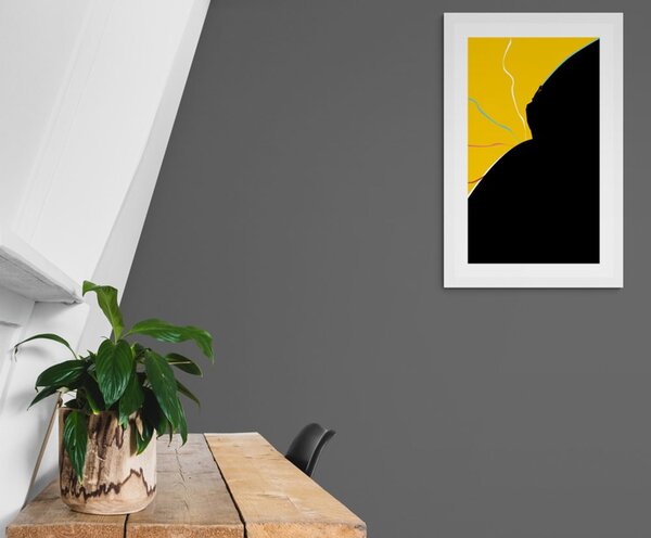Plakat s paspartuom apstrakcija ženskog tijela