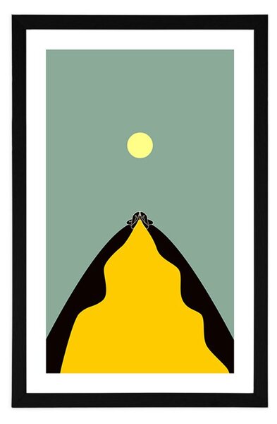 Plakat s paspartuom apstraktni vrh brda