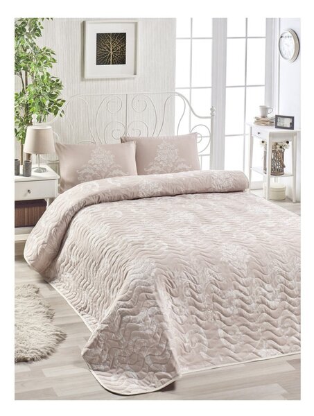 Set pamučnog pokrivača i 2 jastučnice Mijolnir Kralice Pink, 200 x 220 cm