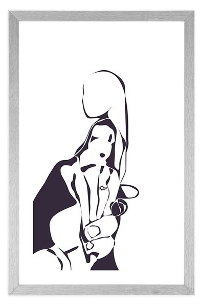 Plakat s paspartuom beskrajna ljubav