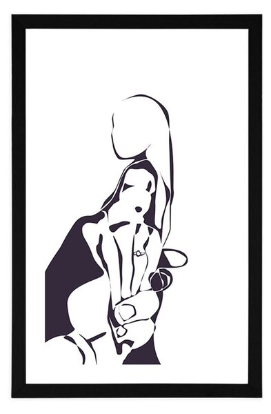 Plakat s paspartuom beskrajna ljubav