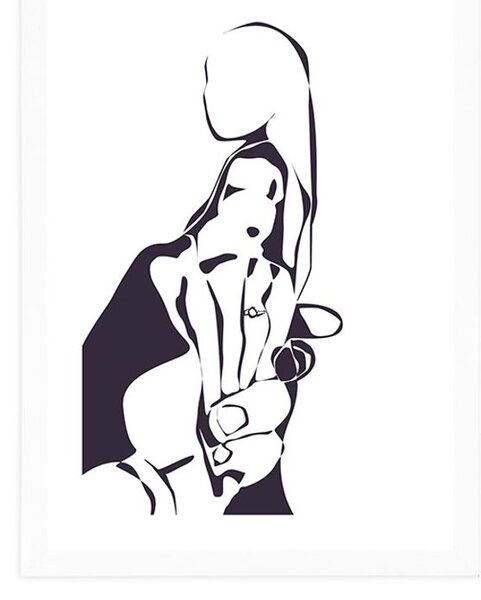 Plakat s paspartuom beskrajna ljubav