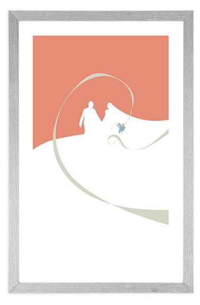 Plakat s paspartuom medeni mjesec