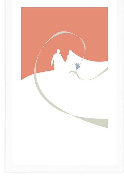 Plakat s paspartuom medeni mjesec