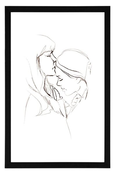 Plakat s paspartuom bezuvjetna ljubav