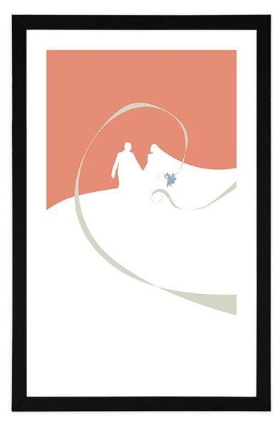 Plakat s paspartuom medeni mjesec