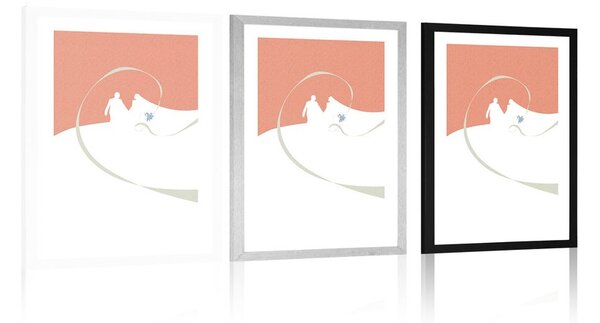 Plakat s paspartuom medeni mjesec