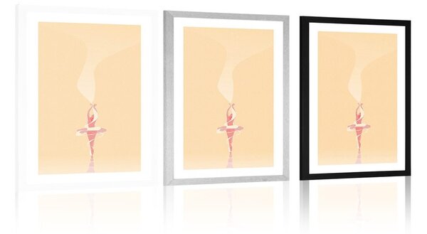 Plakat s paspartuom balerina