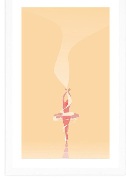 Plakat s paspartuom balerina