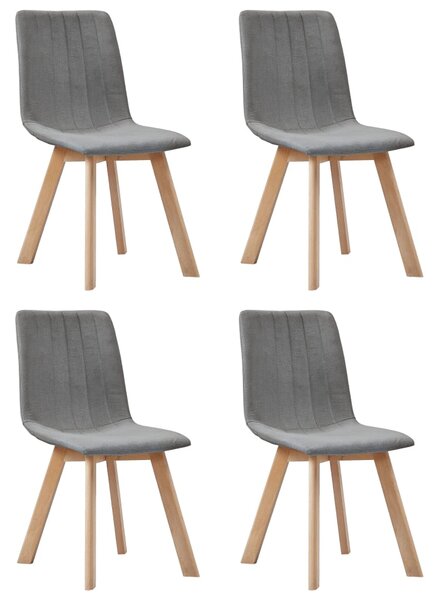 VidaXL Blagovaonske stolice od tkanine 4 kom svjetlosive
