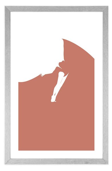 Plakat s paspartuom apstrakcija tajanstvenog plesa
