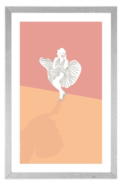 Plakat s paspartuom famozna Marilyn Monroe