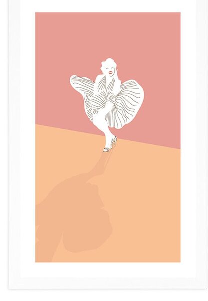 Plakat s paspartuom famozna Marilyn Monroe