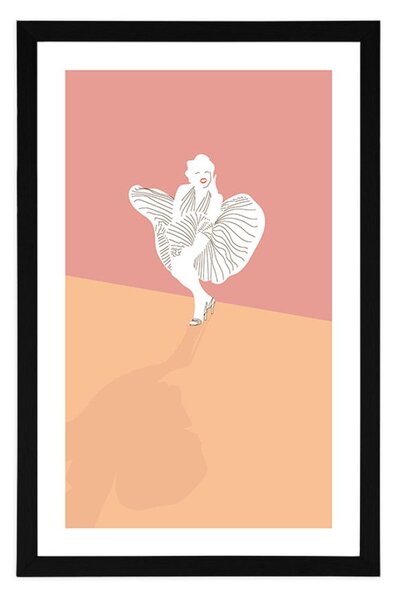 Plakat s paspartuom famozna Marilyn Monroe