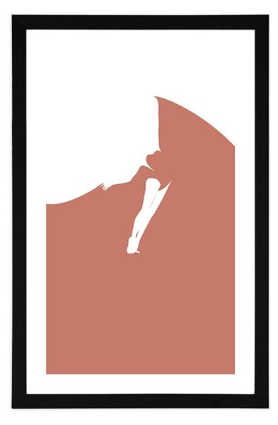 Plakat s paspartuom apstrakcija tajanstvenog plesa