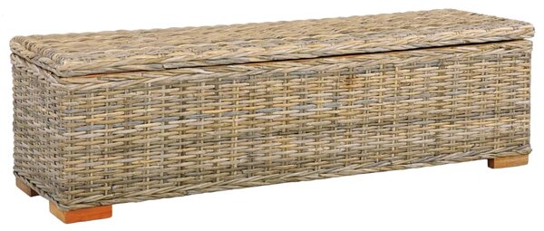 VidaXL Kutija za pohranu 120 cm od ratana kubu i masivnog drva manga