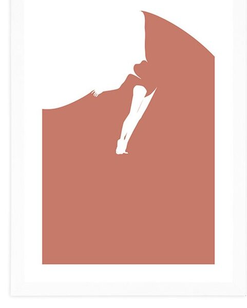Plakat s paspartuom apstrakcija tajanstvenog plesa