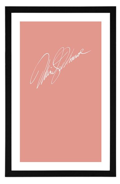 Plakat s paspartuom potpis Marylin Monroe