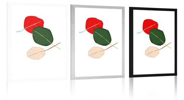 Plakat s paspartuom listovi puni boja