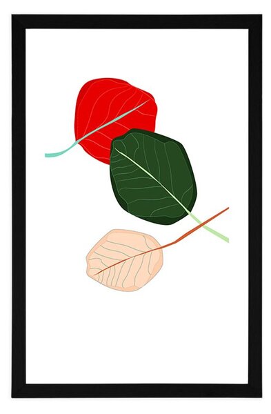 Plakat s paspartuom listovi puni boja