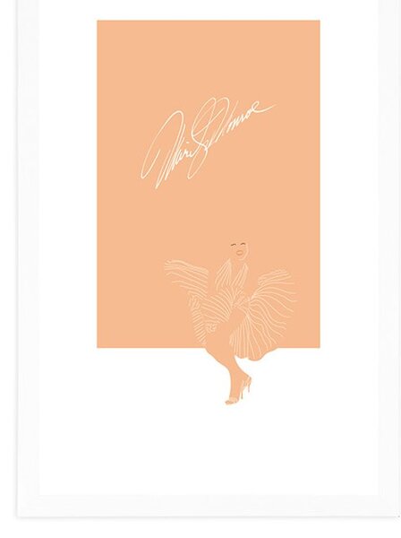 Plakat s paspartuom Marylin Monroe s potpisom