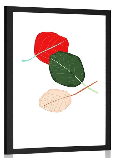 Plakat s paspartuom listovi puni boja