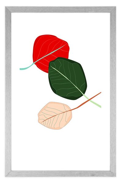 Plakat s paspartuom listovi puni boja
