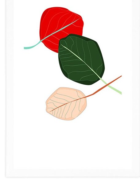 Plakat s paspartuom listovi puni boja
