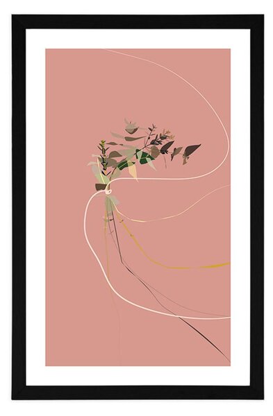 Plakat s paspartuom ljepota biljaka