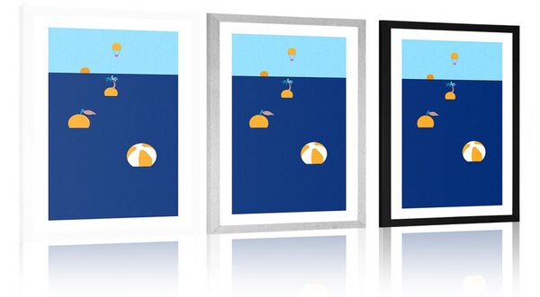 Plakat s paspartuom dašak ljetnih praznika