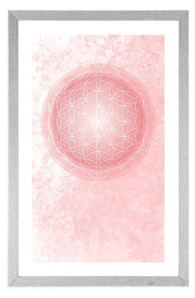 Plakat s paspartuom Mandala u suptilnim tonovima
