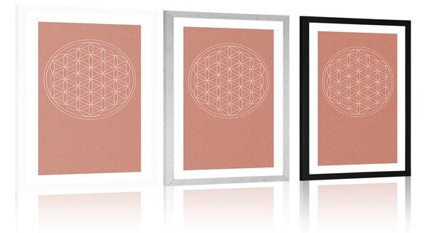 Plakat s paspartuom prekrasna Mandala