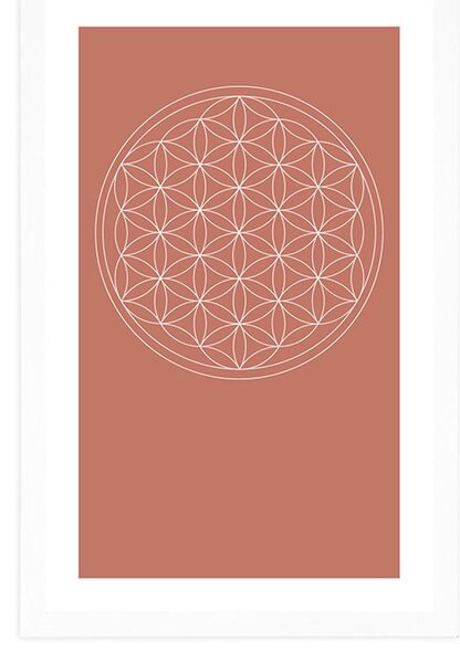 Plakat s paspartuom prekrasna Mandala