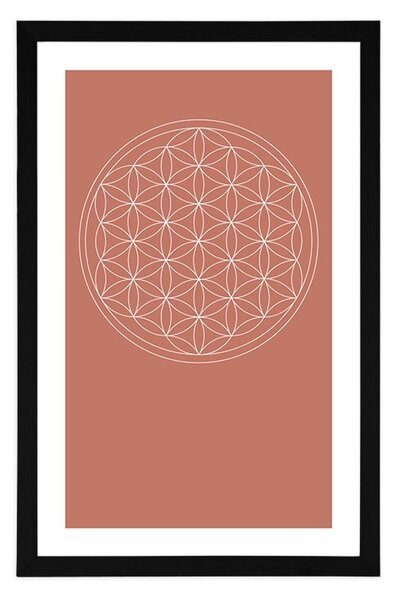 Plakat s paspartuom prekrasna Mandala