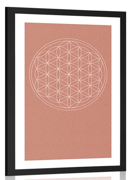 Plakat s paspartuom prekrasna Mandala