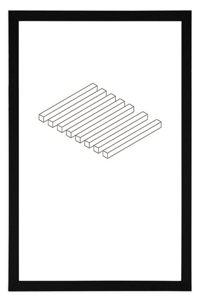 Plakat s paspartuom u jednostavnom dizajnu