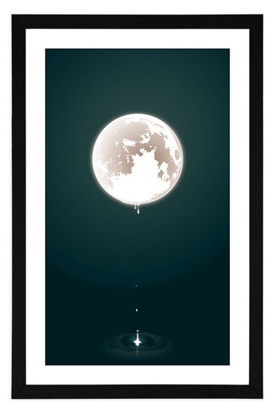 Plakat s paspartuom zadivljujući mjesec