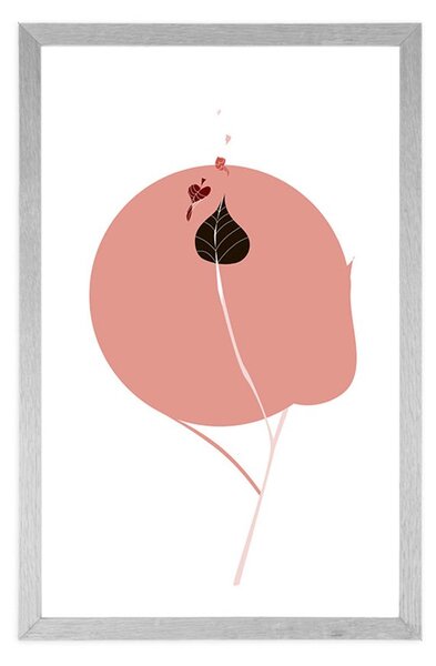 Plakat s paspartuom usamljeni list