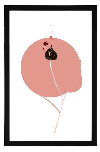 Plakat s paspartuom usamljeni list