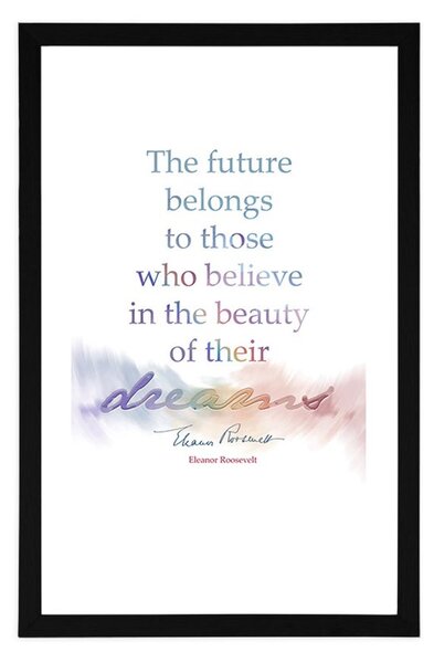 Plakat s paspartuom i motivacijskim citatom - Eleanor Roosevelt