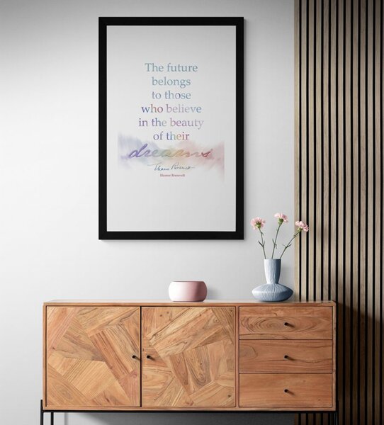 Plakat s paspartuom i motivacijskim citatom - Eleanor Roosevelt