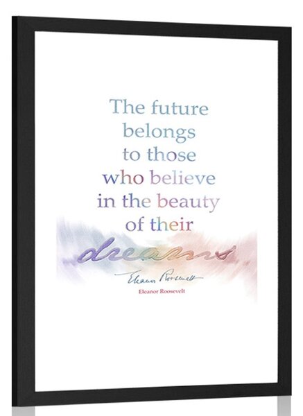 Plakat s paspartuom i motivacijskim citatom - Eleanor Roosevelt